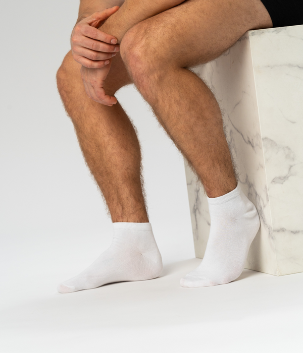 5 par hvide bambus ankelstrømper Copenhagen Bamboo