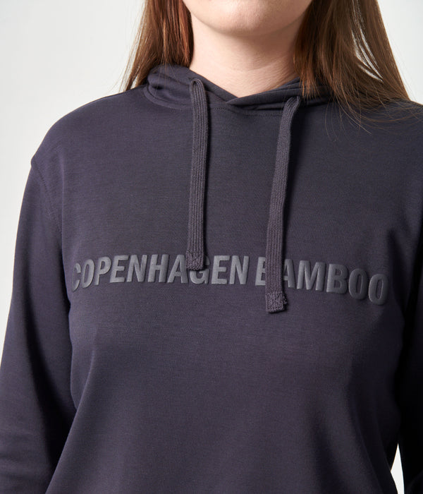 Dark grey bamboo hoodie jogging set with logo