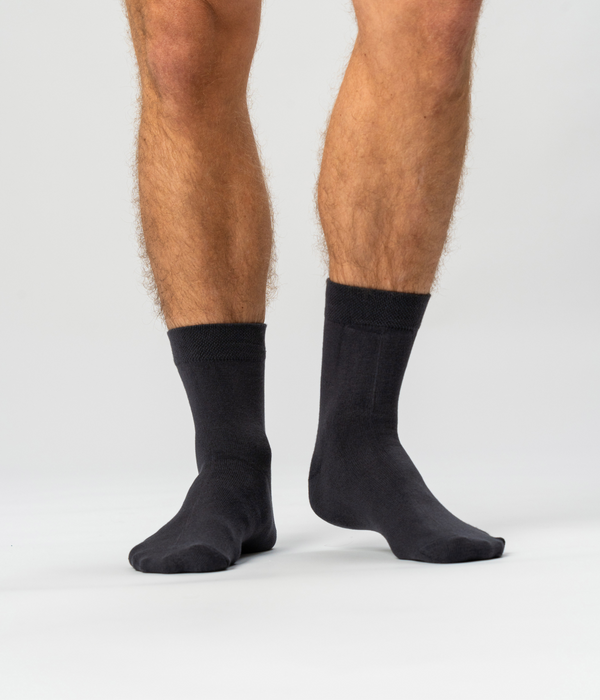 10 pairs of bamboo socks low cut black/dark grey