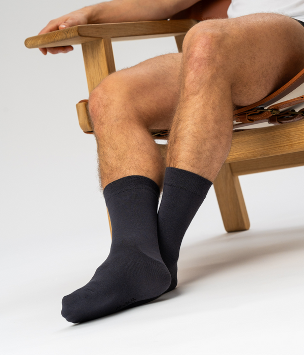 10 pairs of dark gray bamboo socks