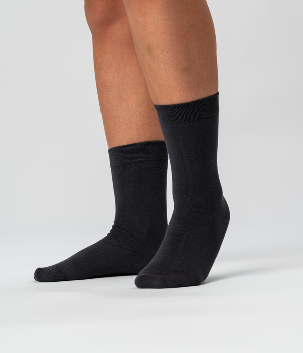 10 pairs of dark gray bamboo socks