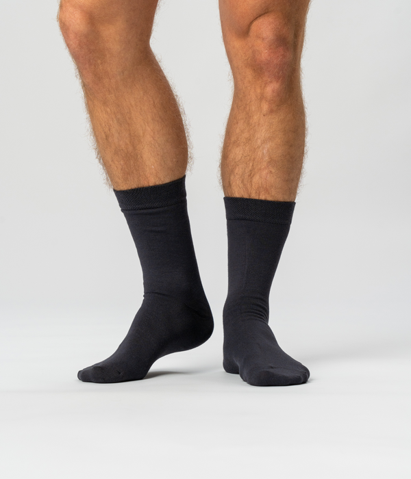 10 pairs of dark gray bamboo socks