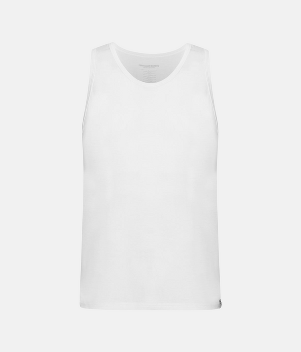2 white bamboo tank tops