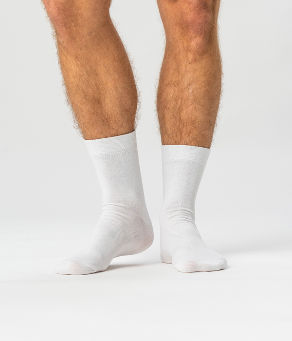 10 pairs of bamboo socks low cut white/navy