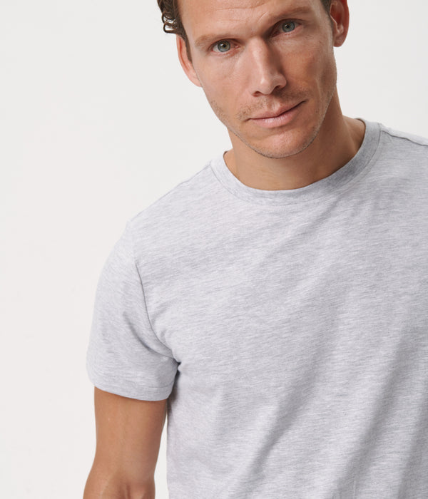 3 pack bamboo T-shirt dark grey melange/light grey/white