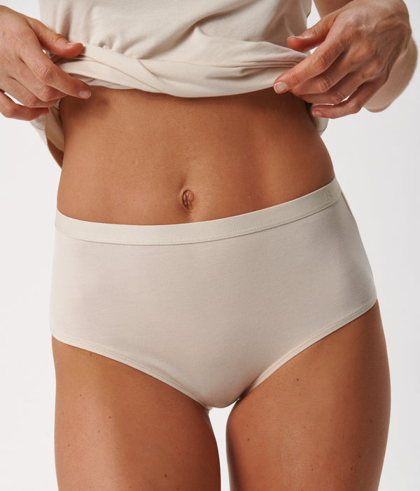 6 pack maxi panties tan/cream